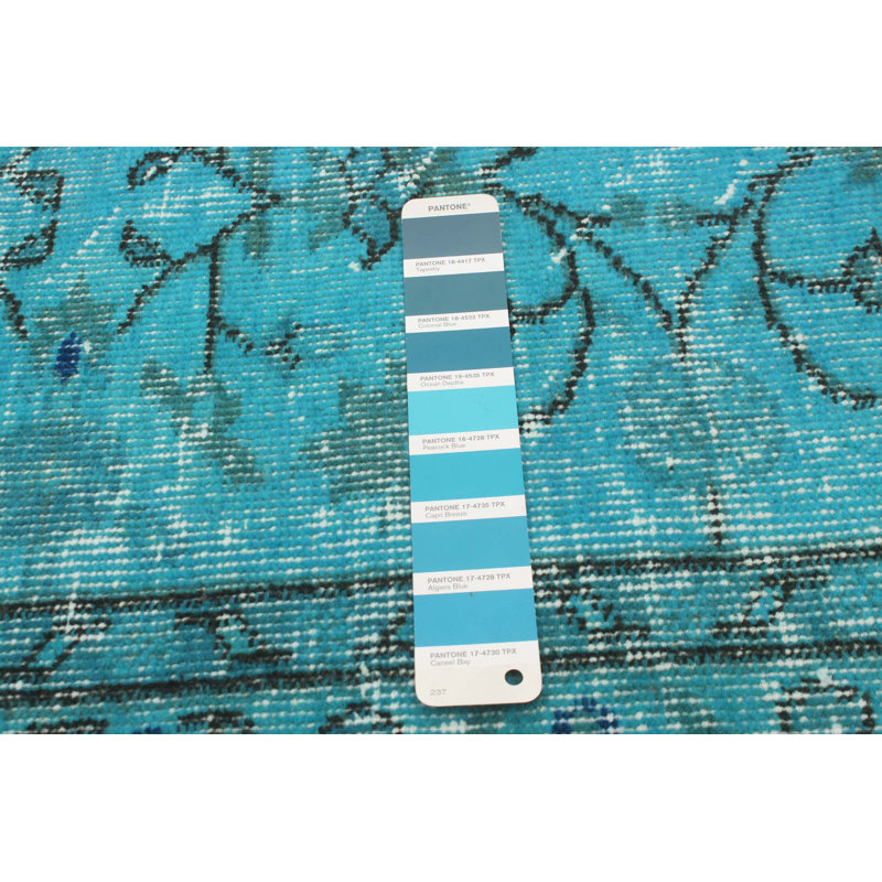 Tapis unique en laine noué à la main 7 pi 1 po x 10 pi 5 po nouvel âge Korhonen
