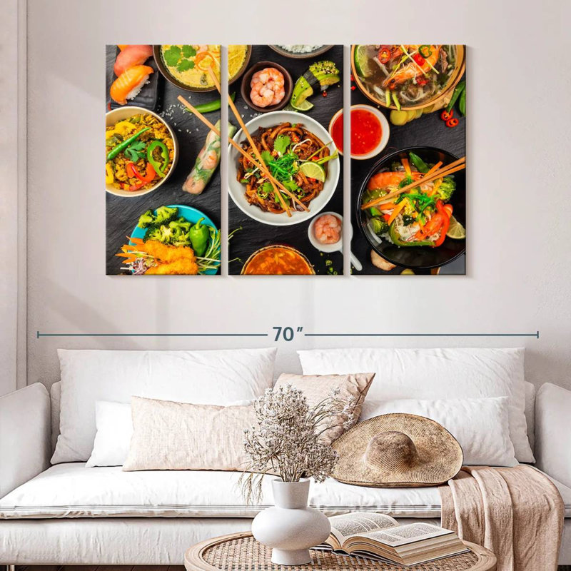 Festin asiatique Yarlin, H 32 po x l 50 po