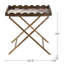 Table d'appoint marron avec piètement blanc et fer, 61 cm de hauteur, idéale pour les plantes en pot dans le salon. Longueur : 60 cm.