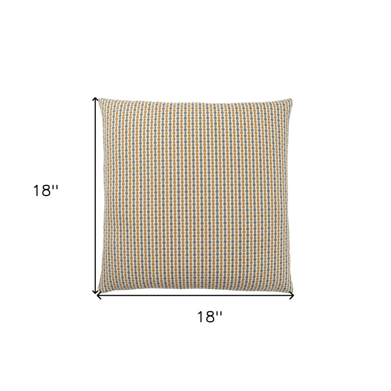 Abstract Pillow Insert, Gold/White Striped