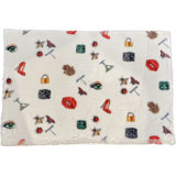 Abstract Area Rug in White