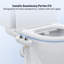 Accessoire de bidet multifonctionnel non électrique et pulvérisateur, double buse, autonettoyant, pression réglable, eau froide