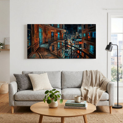 Ensemble de 1 tableau sur toile « Nuit urbaine »