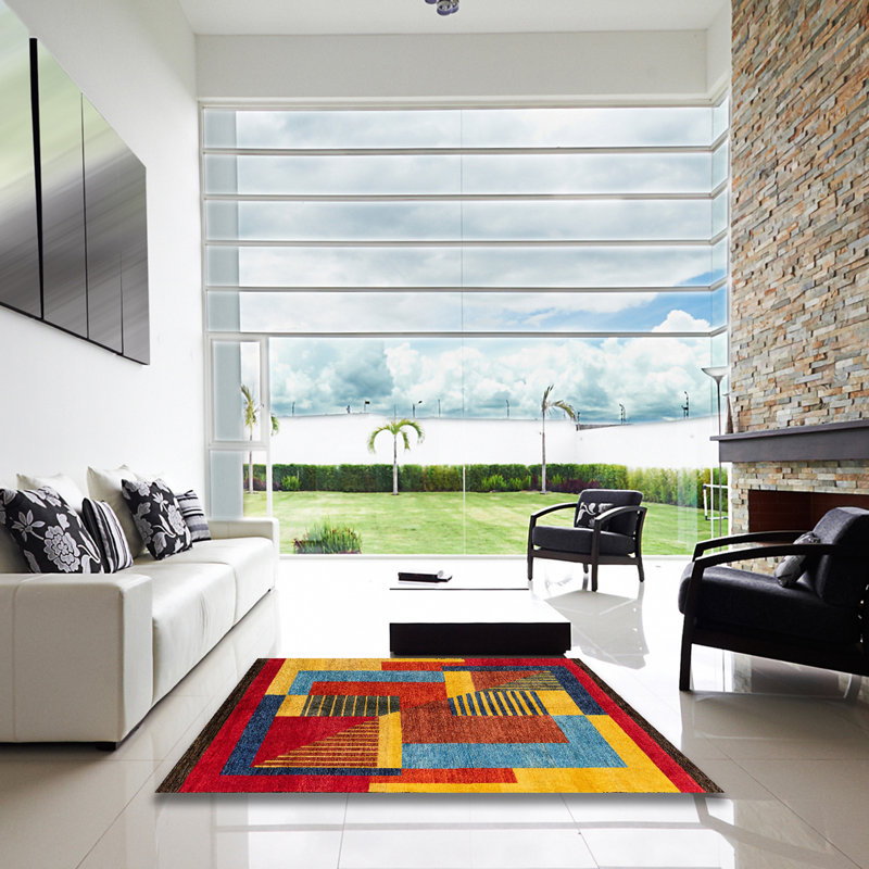Tapis abstrait moderne 4200, Carré 3 pi