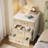 3-Drawer Modern Nightstands with Acrylic Legs-228932395-248728889