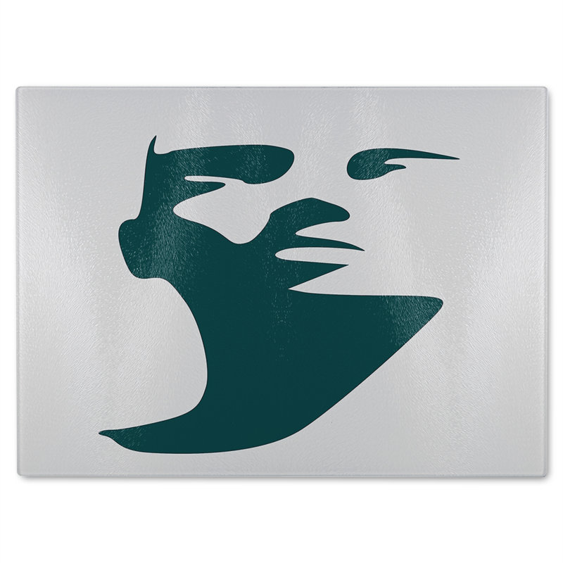 Elegant silhouette Designer Glass Chopping Board, 28cm L x 20cm W