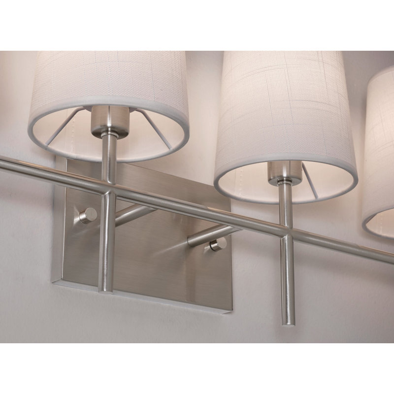 4 - Light Dimmable Vanity Light, Satin Nickel