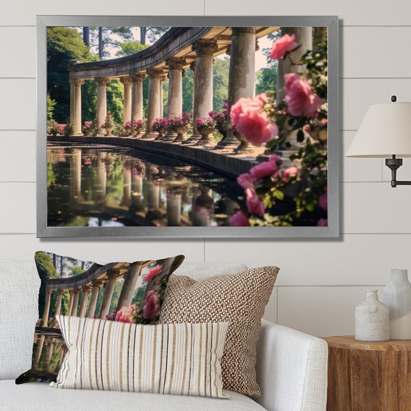 Floral Architecture Serene I - impression, H 30 po x l 40 po x P 1,5 po, Cadre photo argenté