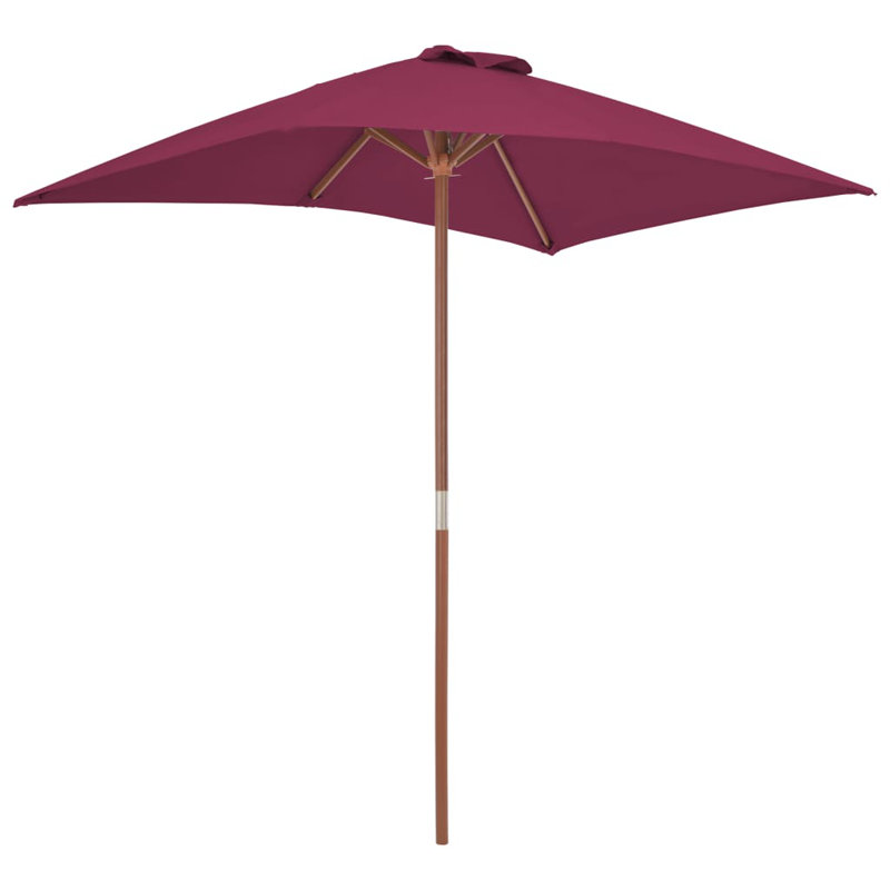 Parasol de marché rectangulaire 59,1 "x 78,7", Rouge
