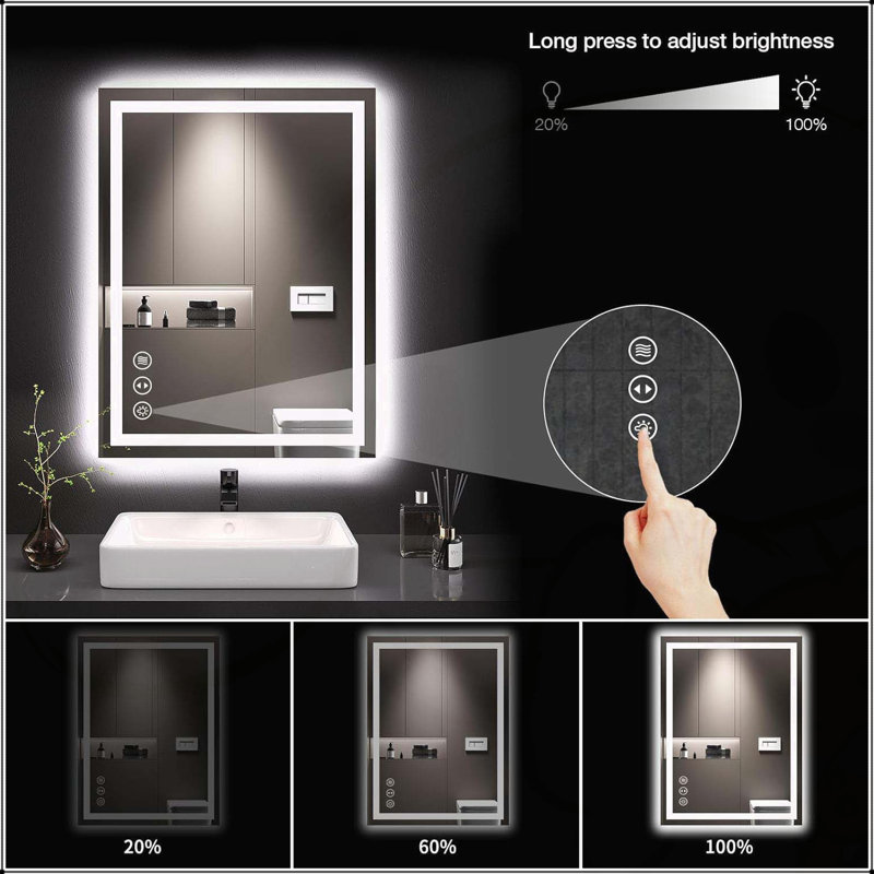 Premium Waterproof Bathroom Vanity Mirror with Advanced Features for a Luxurious and Functional Bathroom Experience.