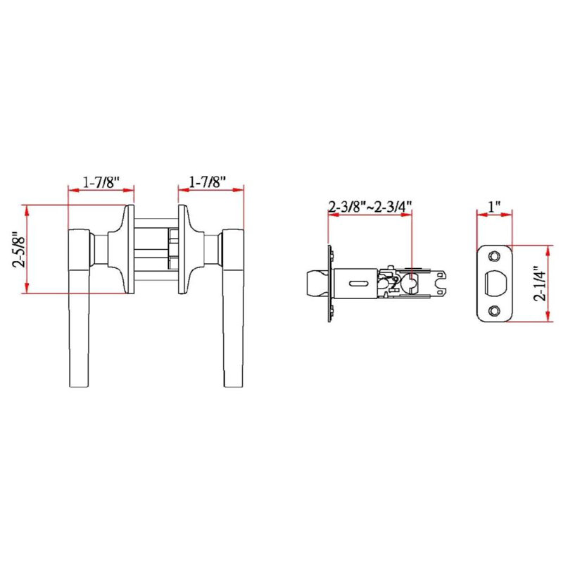 Scroll Lever Passage Door Lever, Oil Rubbed Bronze, 2-Way Latch