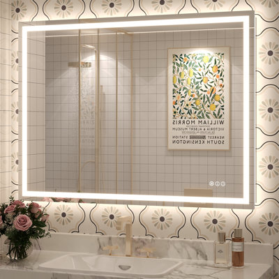 Molly Framelss or Framed LED Anti-Fog Tempered Glass Wall Bathroom Vanity Mirror - UL Certified