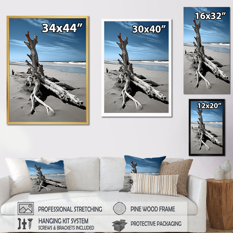 Plage flottante photo II, H 40 po x l 30 po x P 1,5 po, Toile tendue