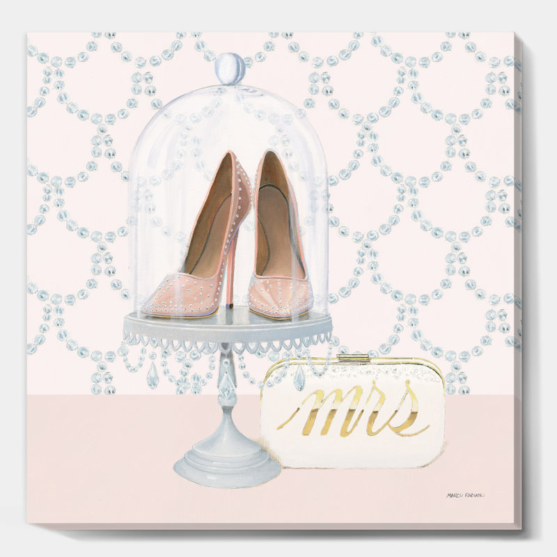 «Fashion and Glam Shoes I», reproduction d'art sur toile tendue, H 46 po x l 46 po x P 1,5 po