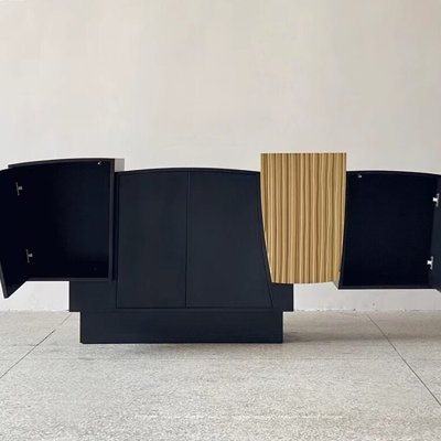 Modern minimalist black sideboard