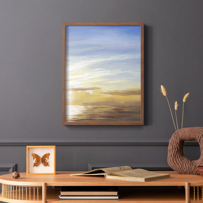 Luminous Waters II, reproduction encadrée - bois massif, H 10 po x l 8 po, Brun