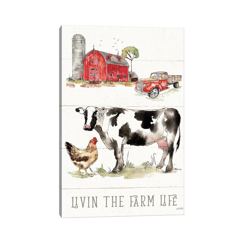 Country Life III by Anne Tavoletti - Wrapped Canvas Painting, 30.48cm H x 20.32cm W x 1.91cm D