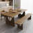Nut-Brown Rectangular Solid Wood Dining Table-1667831360