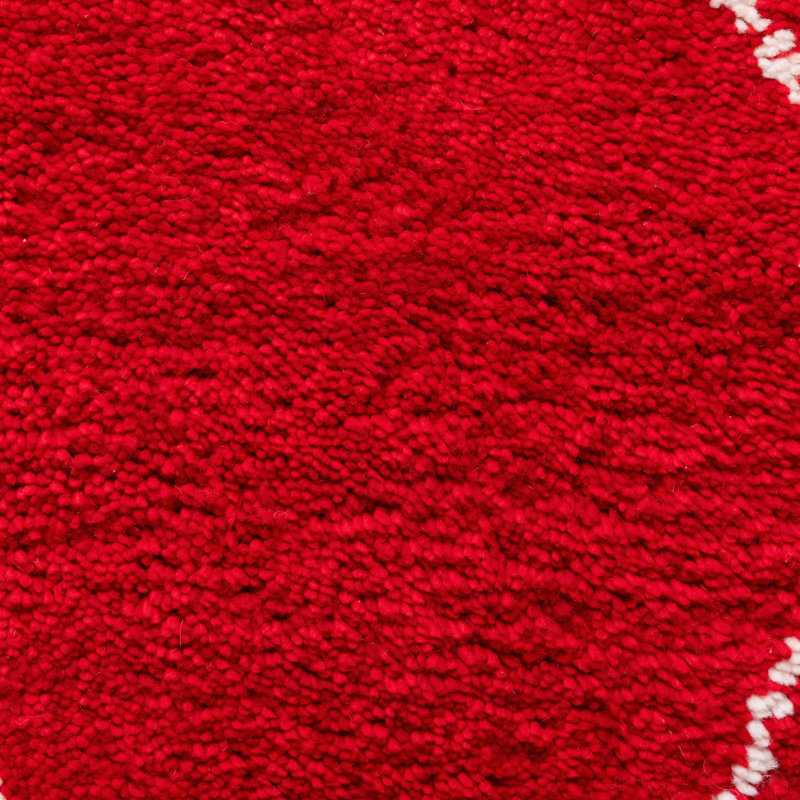 Myrvete Moroccan Wool Hand Knotted Area Rug, Rectangle 140 x 200cm, Red
