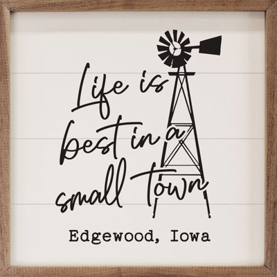 Personalized City And State Life Is Best Windmill Black