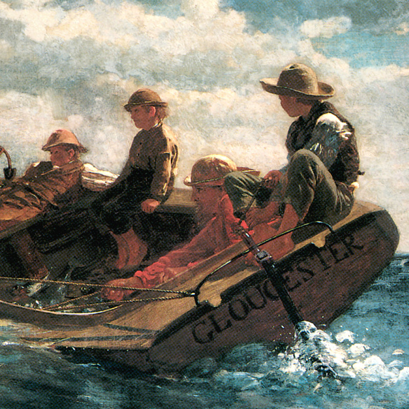 Breezing Up (A Fair Wind), 1876 Print by Winslow Homer, 33.75" H x 49.25" W x 1.875" D