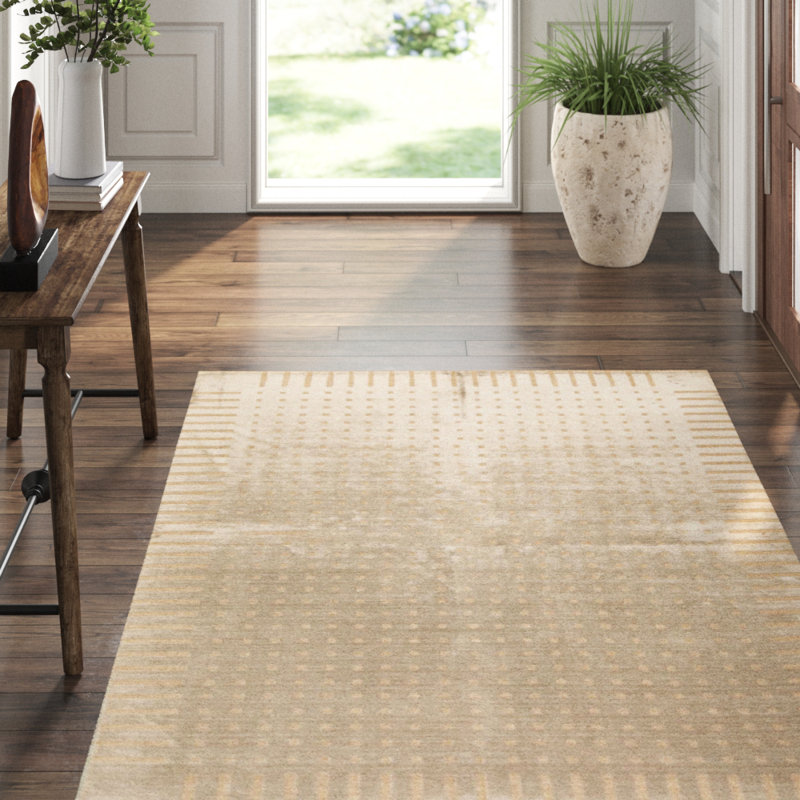Geometric Area Rug in Brown