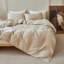 Literie 100 % coton à motif pied-de-poule et tissage gaufré-135650986-135650988
