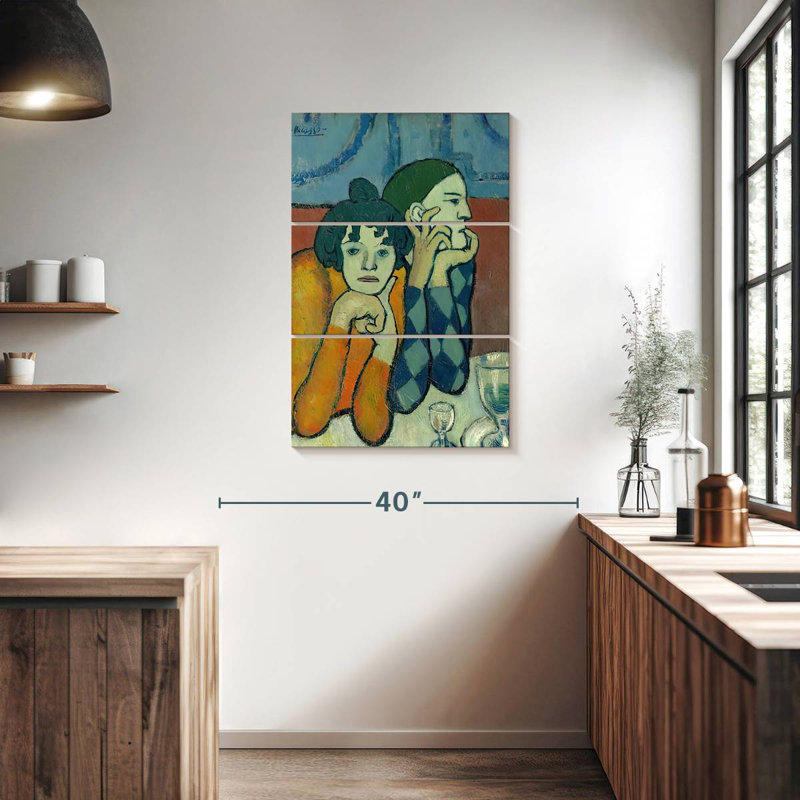 Leisha Les Deux Saltimbanques, H 38 po x l 24 po