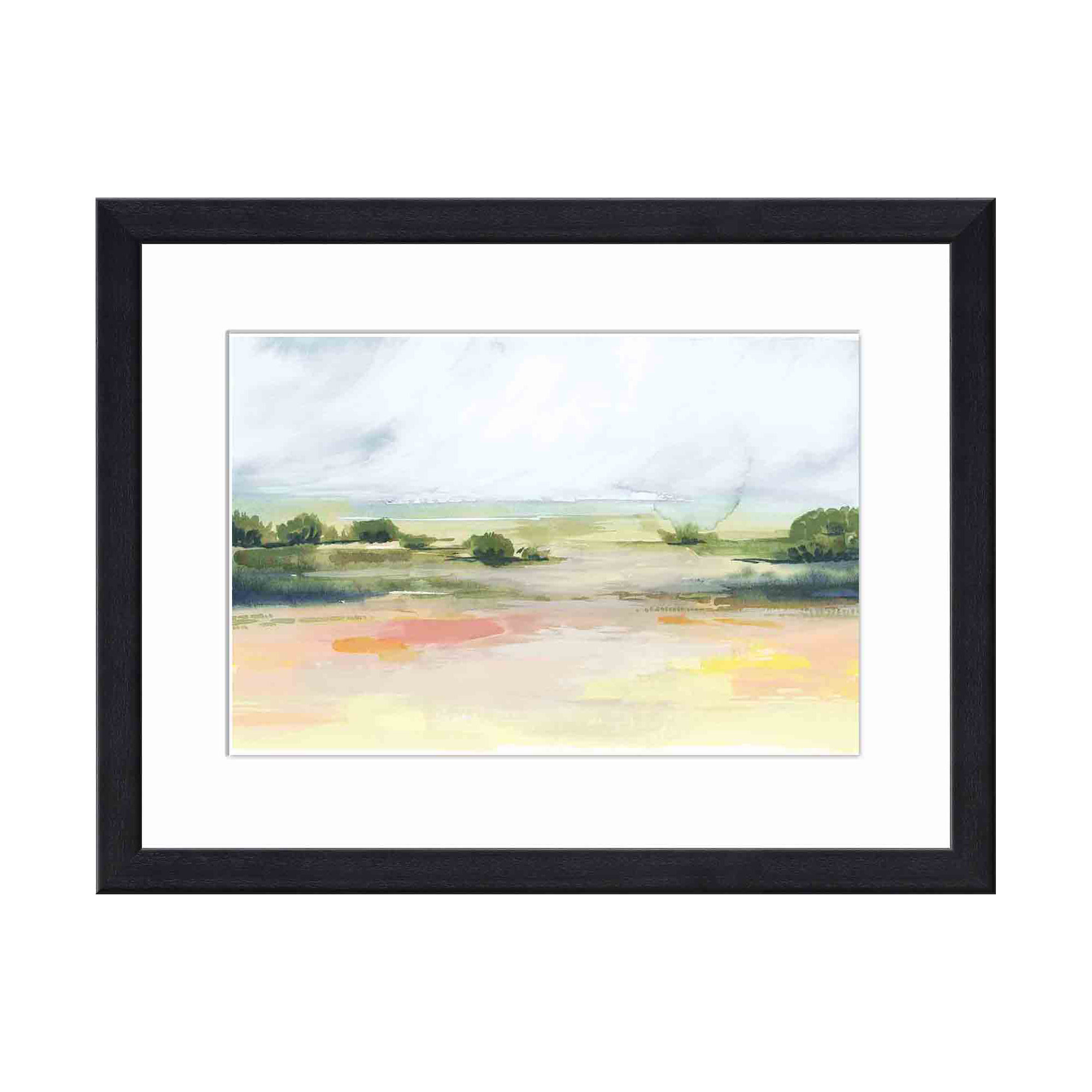Sunlit Marsh I by Grace Popp, 32"H x 48"W, Black