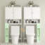 Armoire de rangement moderne au-dessus de la toilette avec 2 portes, au-dessus de la commode avec porte-papier hygiénique, blanc-1159515889