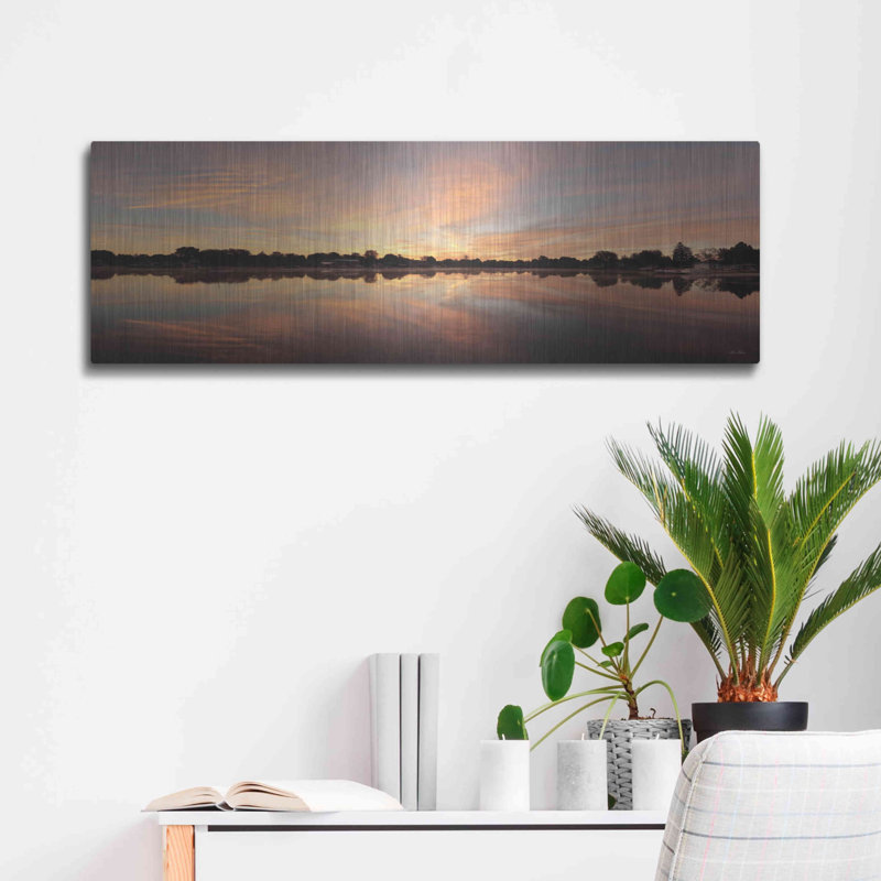 «Bayside Reflections» par Lori Deiter, art mural en métal, H 12 po x l 36 po