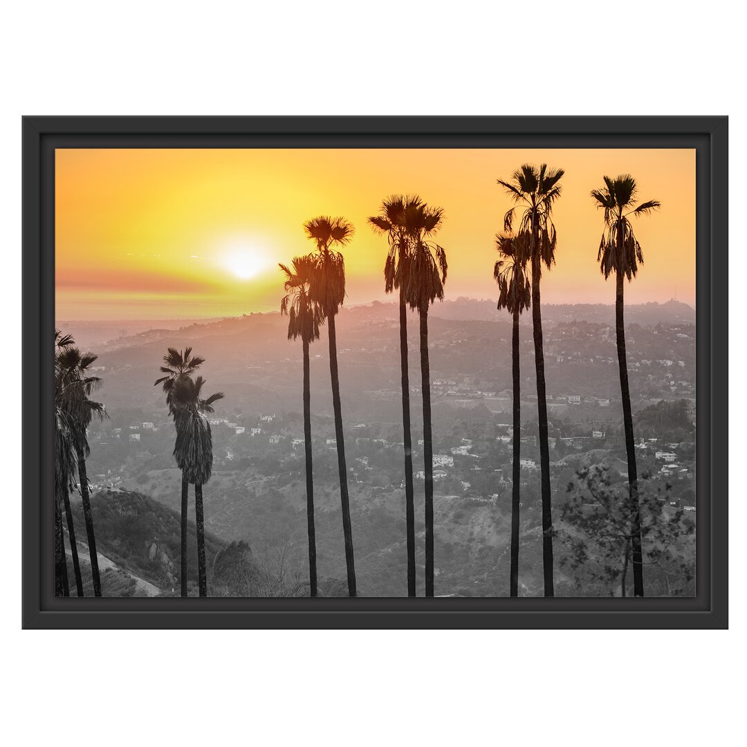 Gerahmtes Wandbild Aussicht auf den Hollywood Hills