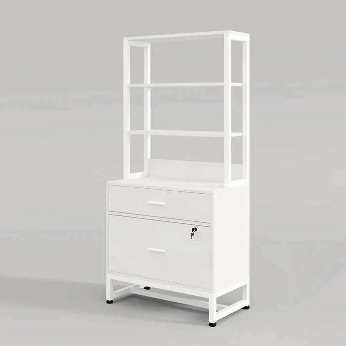 Ample Storage File Cabinet,2-Drawer Cabinet,Sturdy Filing Cabinet, White