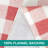 Waterproof Rectangle Checkered Rectangle Tablecloth Flannel Backed Vinyl Tablecloth 60"x 84",Gingham Plaid Red White 