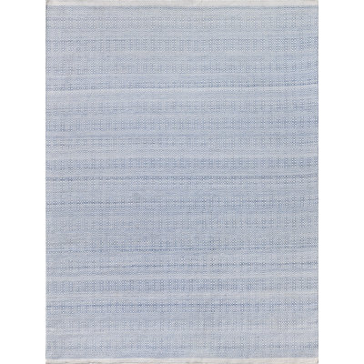 Echo Geometric Area Rug in Light Blue