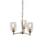 Luminaire à 3 lumières 18 po LAZZUR Couesnon Lustre en nickel satiné