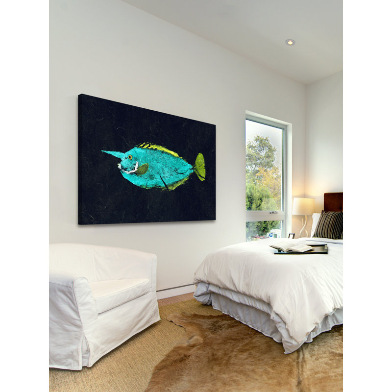 « mu mu » par warren vendeurs, reproduction d’art sur toile tendue, H 24 po x l 36 po x P 1,5 po