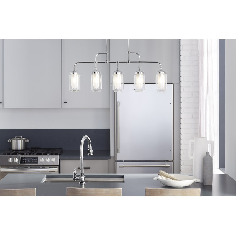 Artifacts® 5 - Light Unique Empire Chandelier, Polished Chrome