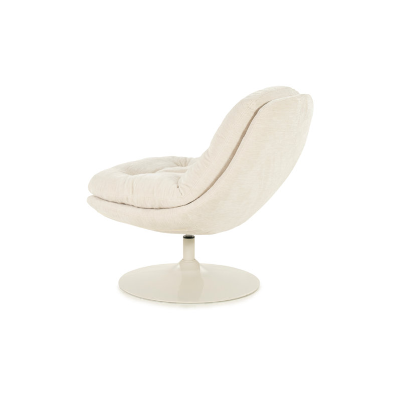 Accent Chair Swivel Armless Chair, Beige