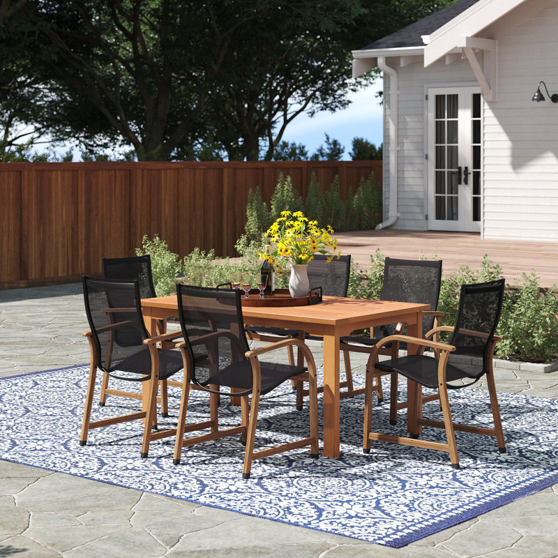 Anautica 6 - Person Patio Dining Set with Rectangular Table