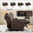 Zero Wall Power Reclining Loveseat With Lift-Top Console, Bluetooth Speakers, LED Lights, USB Charging, Cup Holders For Living Room， Rvs & Home Theater-1800310679