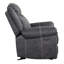 Fauteuil inclinable électrique Hesy, ports USB, microfibre gris foncé doux