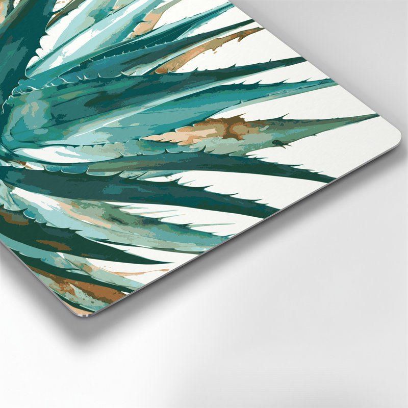 Southwestern Plants Agave Plant 150, art mural en métal brun, H 11 po x l 14 po