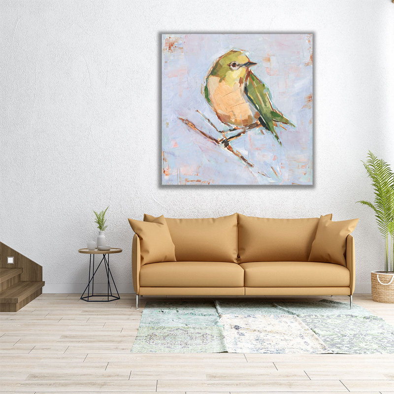 Oiseau variété II - reproduction d'art sur toile, H 16 po x l 16 po