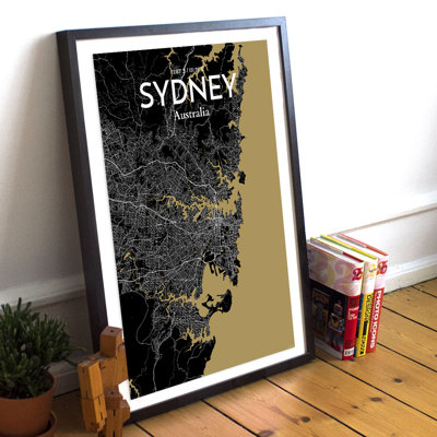 Sydney City Map - No Frame Print