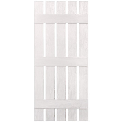 Three Batten, Five Board Open Vinyl Shutters Pair