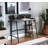 Garima Rustic Oak With Black Finished Legs Writing Desk (Not Including Office Chair)