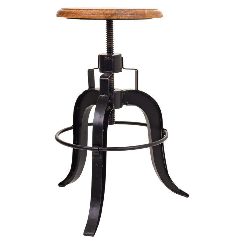 Martell Swivel Adjustable Height Counter Stool with Metal Frame