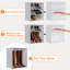 Range-chaussures 72 paires de rangement pour armoire à chaussures, grandes étagères à chaussures pour le salon, blanc