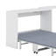 Lit simple escamotable avec commode à hauteur réglable, commode escamotable avec coussin pliable-26312700